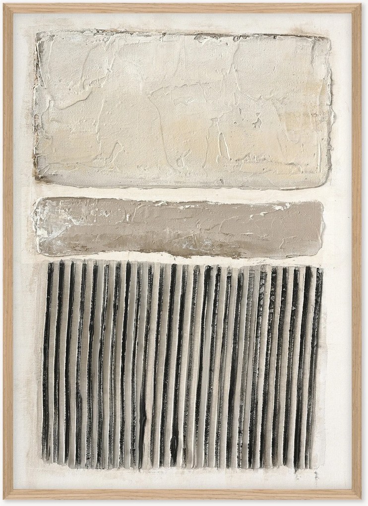Quadro su tela incorniciato dipinto a mano Art Structure I