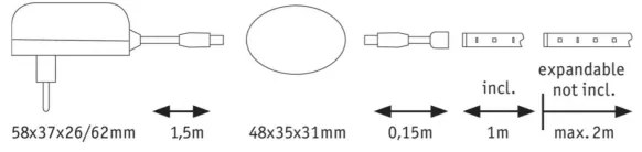 Paulmann 70955 - LED/3W Strip con sensore 1m YOURLED 230V
