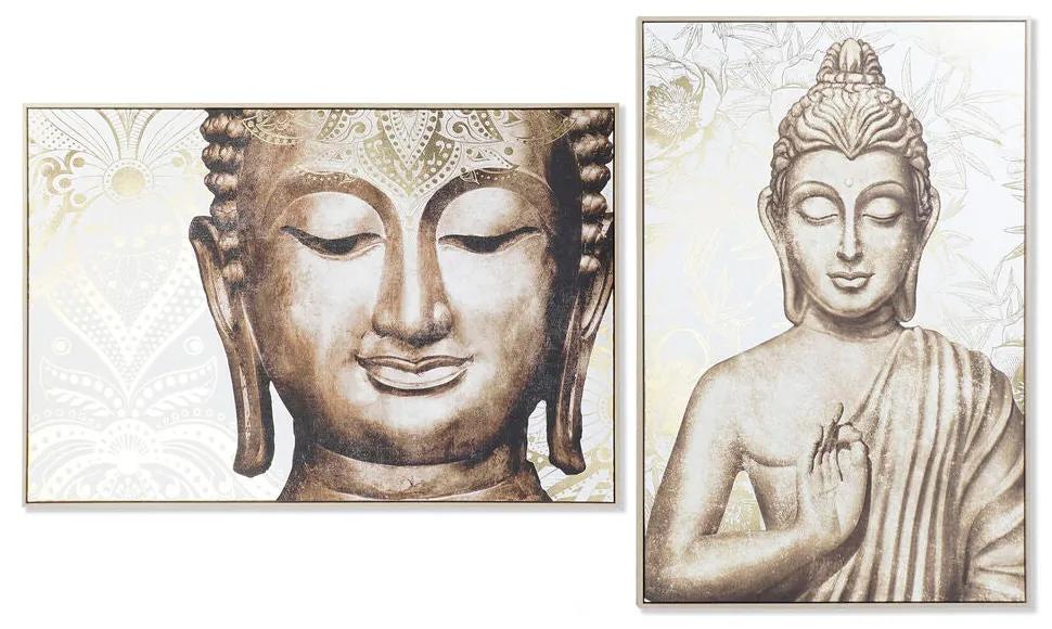 Quadro DKD Home Decor Buddha Orientale (83 x 4,5 x 122,5 cm) (2 Unità)
