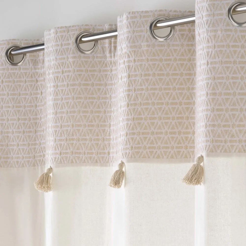 Tenda bianca/beige in misto cotone 140x240 cm Milano – douceur d'intérieur