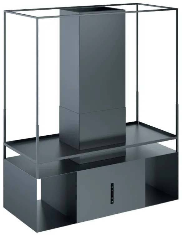 Cappa aspirante URBAN SPACE ISOLA in acciaio inox brunito cm 120x54