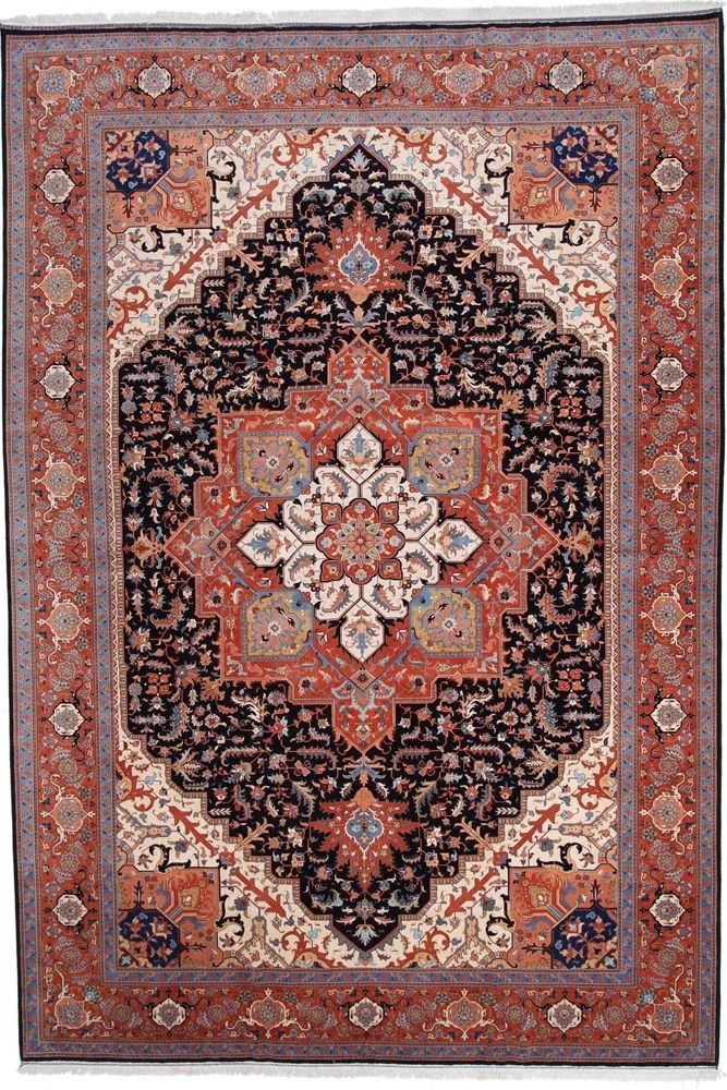 Tabriz Tappeto 510x350 Rosa (Iran) Annodato A Mano