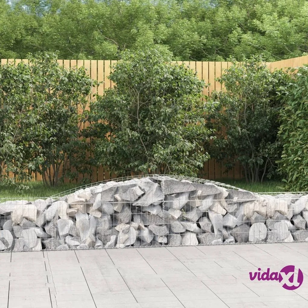 vidaXL Cesto Gabbione ad Arco 400x50x40/60 cm Ferro Zincato