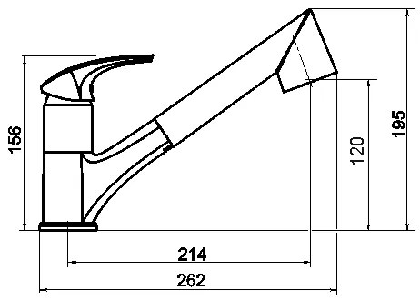 Novaservis - Miscelatore da cucina METALIA con doccetta estraibile, finitura cromata lucida