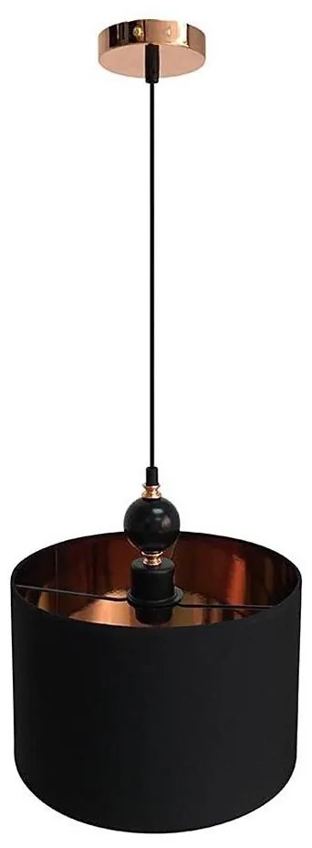 Lampadario a sospensione con filo MELBA 1xE27/60W/230V nero