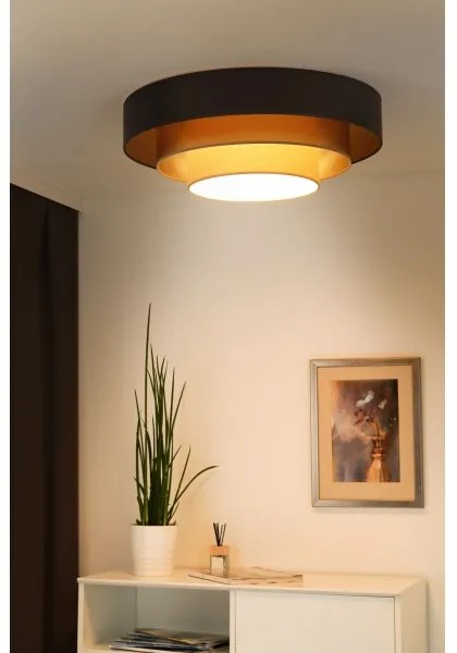 Duolla - Plafoniera LED LUNETA LED/26W/230V diametro 60 cm 4000K marrone/oro