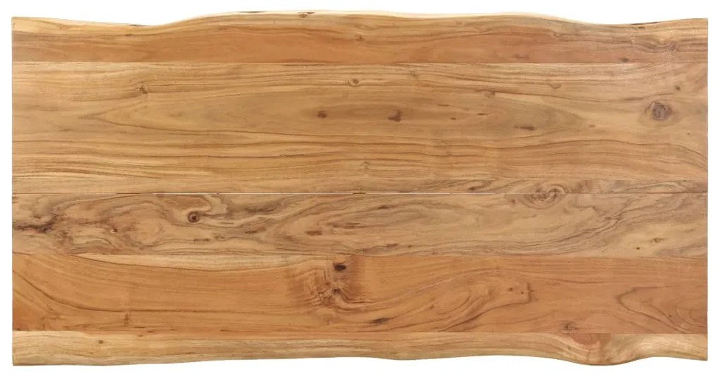 Tavolo da pranzo 140x70x76 cm in legno massello di acacia