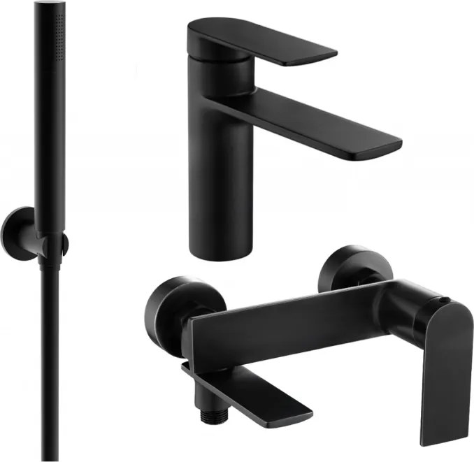 Mexen Zero R70 set vasca, nero - 71103R70-70