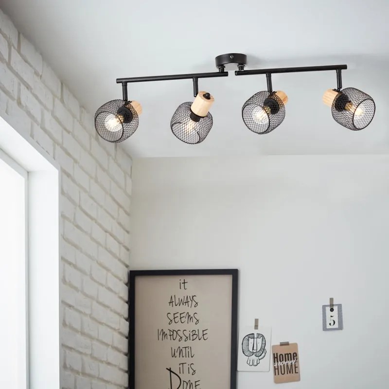 Faretto decorativo senza fonte luminosa 4 luci Giada E14 BRILLIANT