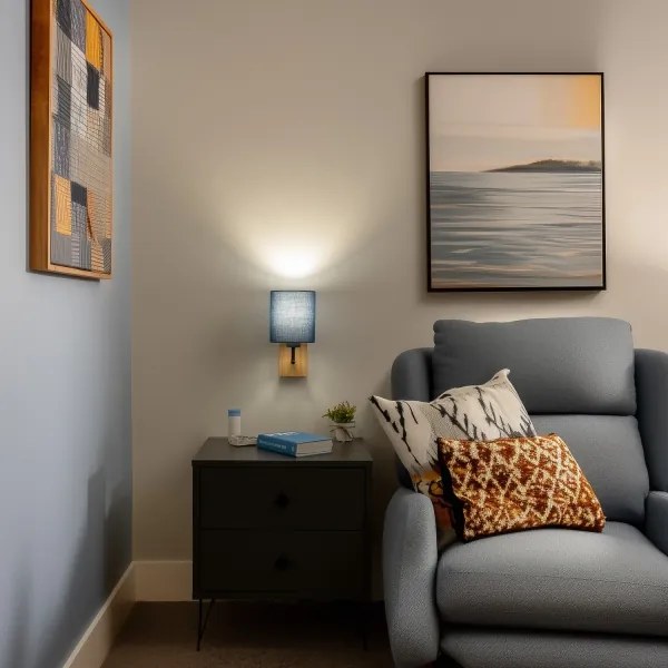 Brilagi - Applique NUBILA WOOD 1xE27/25W/230V quercia/blu scuro