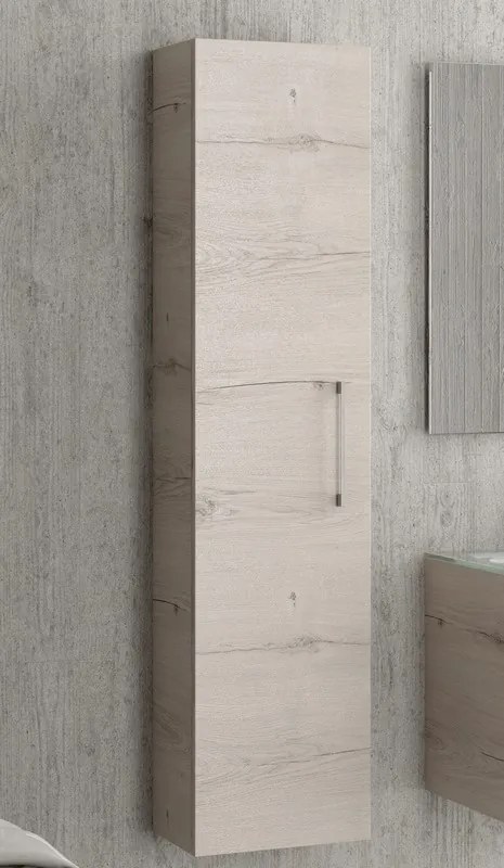Composizione lavabo bagno con mobile 60 cm, colonna e specchio EL-60B - KAMALU