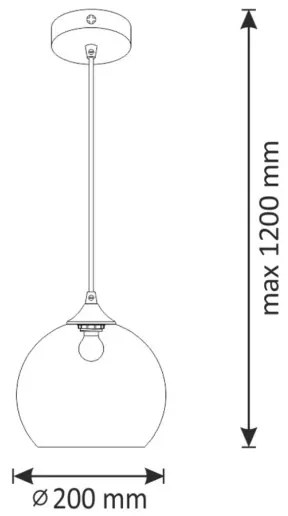 Lampadario su filo DAMAR 1xE27/20W/230V