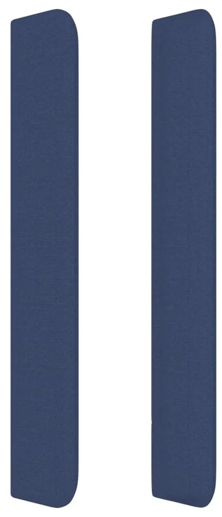 Testiera ad orecchio blu 83x16x118/128 cm in tessuto