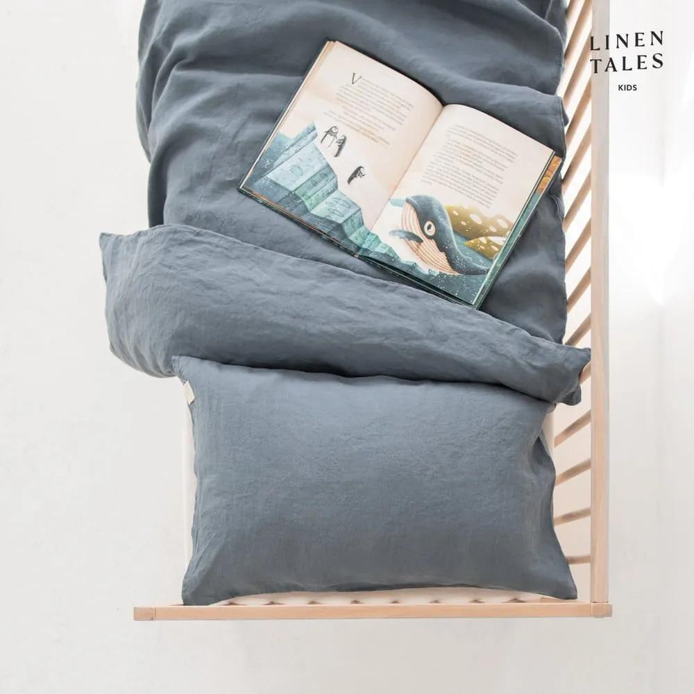 Biancheria da letto per bambini per letto singolo 140x200 cm Blue Fog - Linen Tales