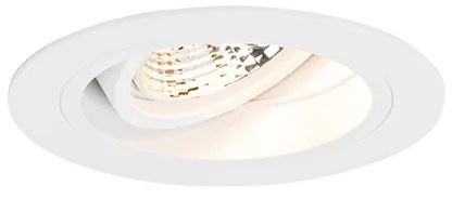 Set di 6 faretti da incasso rotondi orientabili bianchi - Chuck 70