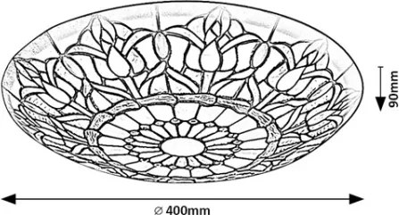 Brilagi - Plafoniera in stile Tiffany LORAS 2xE27/60W/230V