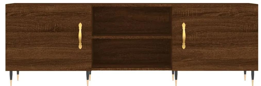 Mobile porta tv rovere marrone 150x30x50cm in legno multistrato