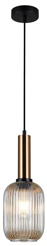 ITALUX PND-5588-1M-BRO+AMB - Lampadario a cavo ANTIOLA 1xE27/40W/230V bronzo