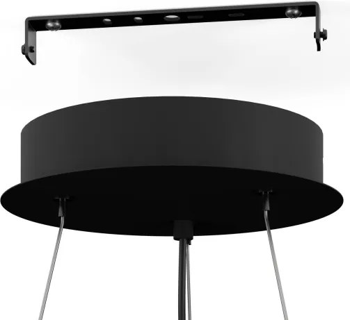 Eglo 901925 - Lampadario a cavo ARISCANI 3xE27/60W/230V nero/beige/fumé