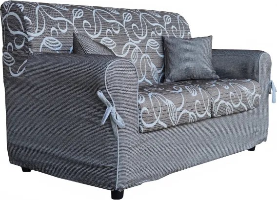 Divano 2 posti in tessuto sfoderabile 150 cm PANAMA Marrone/Tortora