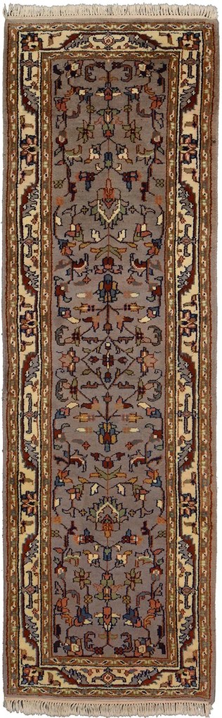 Sarouk Tappeto 250x80 Marrone (Indian) Annodato A Mano