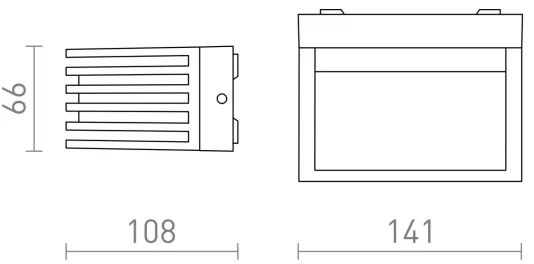 RED -Design Rendl-R13564- Applique da esterno LED CLAIRE LED/6W/230V IP54