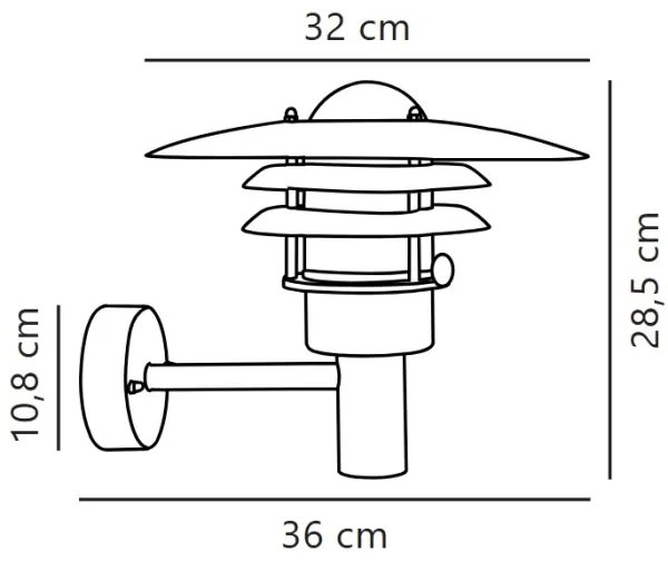 Nordlux - Applique da esterno LONSTRUP 1xE27/60W/230V IP44 argento