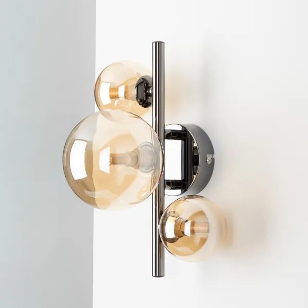 Brilagi - Lampada da parete LED MILLA 3xG9/3W/230V nero cromato/oro