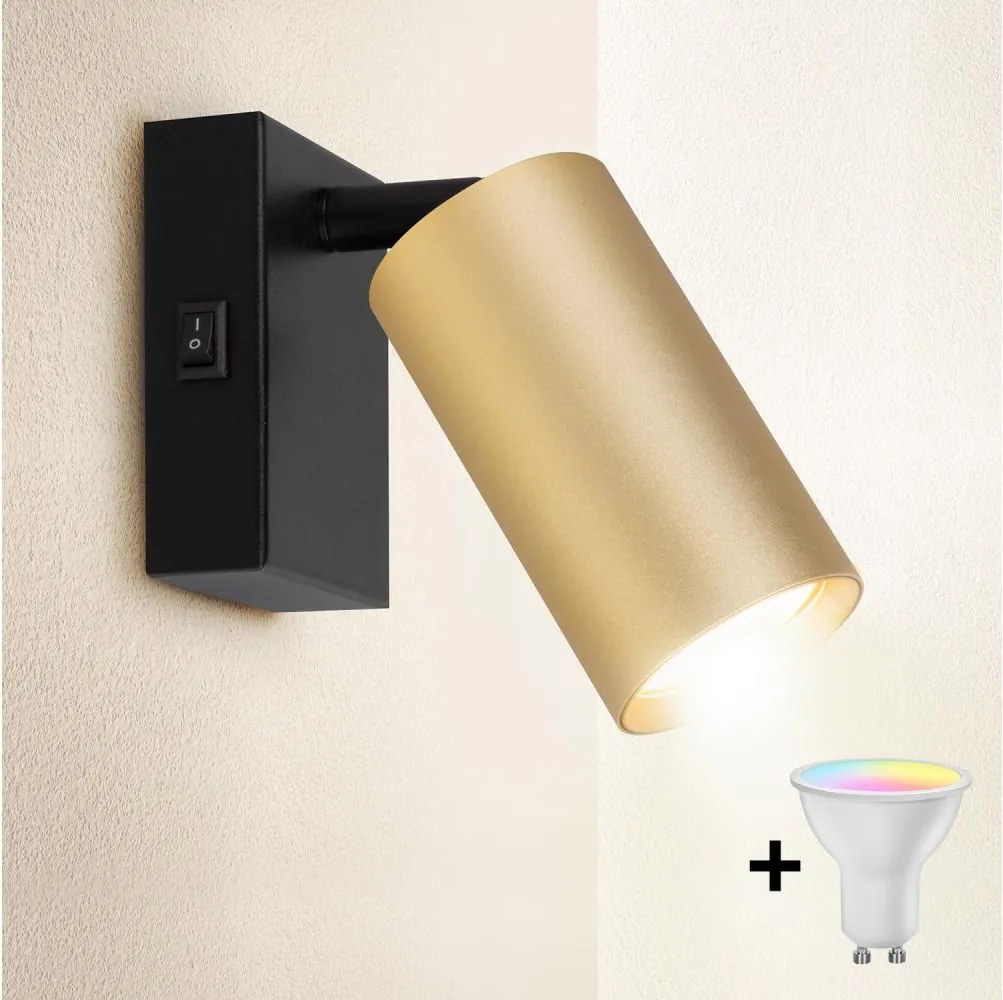Brilagi - LED dimmerabile faretto da parete SELE 1xGU10/4,8W/230V nero/oro