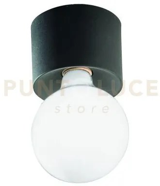 Plafoniera bow 1 luce attacco e27 nero  lampadina non inclusa