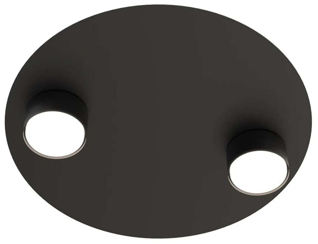 Lampada da soffitto in acciaio BOLX 2 nera 2xGX53