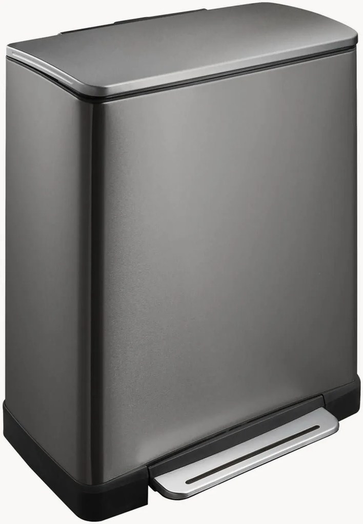 Pattumiera con pedale E-Cube, 28 + 18 L