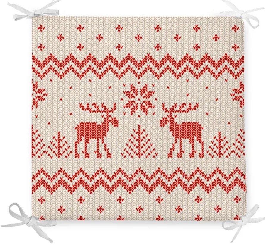 Cuscino di seduta natalizio con cotone Merry Christmas, 42 x 42 cm - Minimalist Cushion Covers