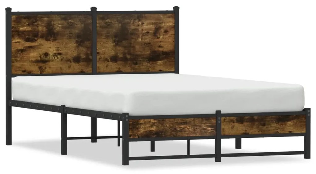 Giroletto Senza Materasso İn Metallo Rovere Fumo 120x190 Cm /