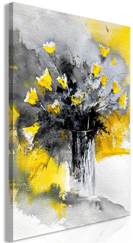 Quadro Bouquet of Colours (1 Part) Vertical Yellow  Colore Giallo, Dimensioni e Misure 40x60