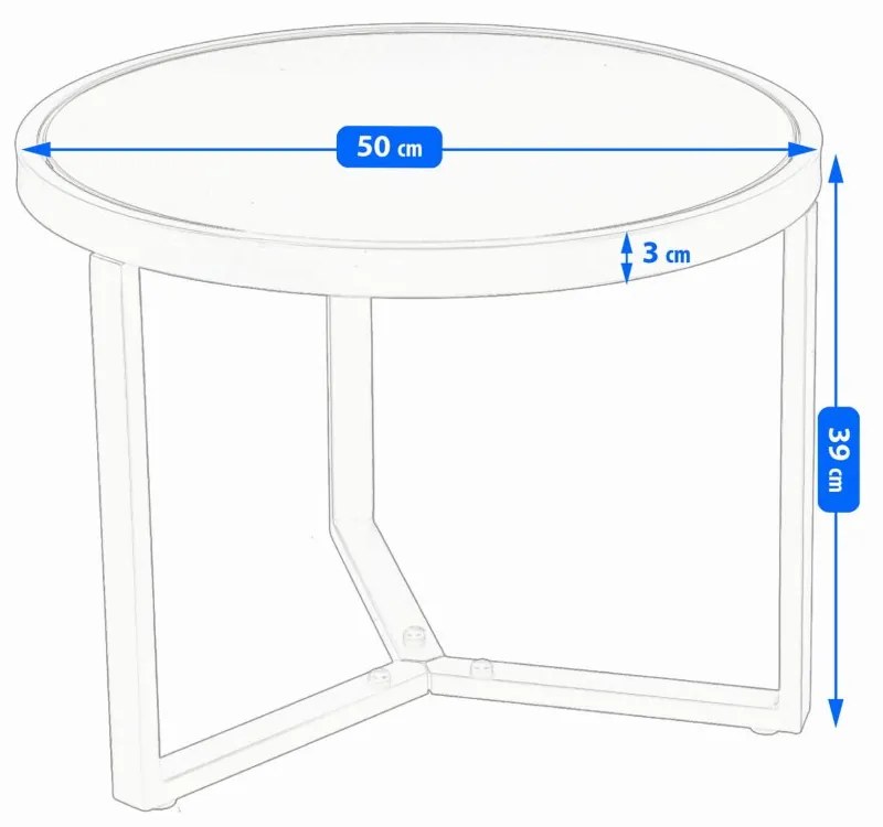 Set di mobili da giardino - 2 poltrone + tavolo