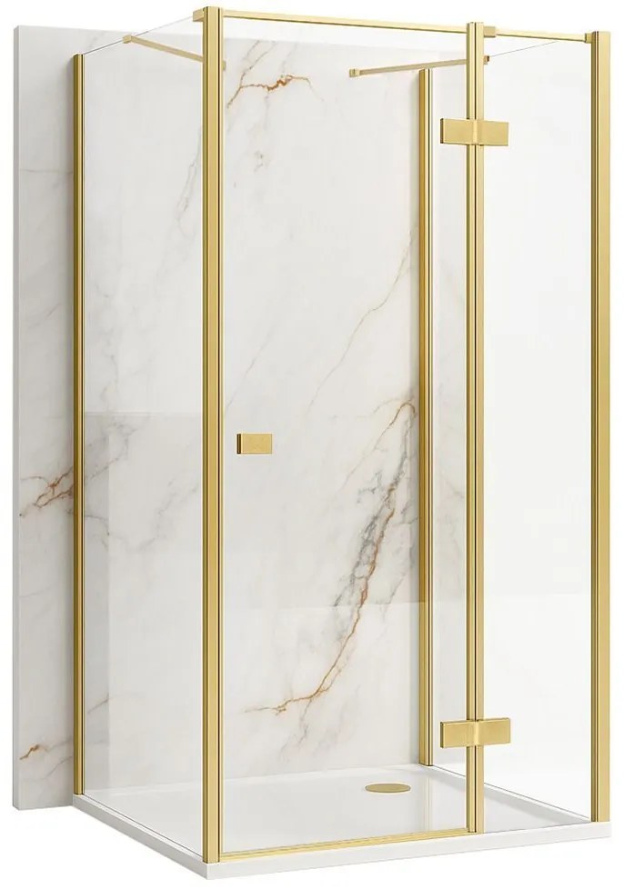 Cabina doccia Rea Atlas 100x80 Brush Gold