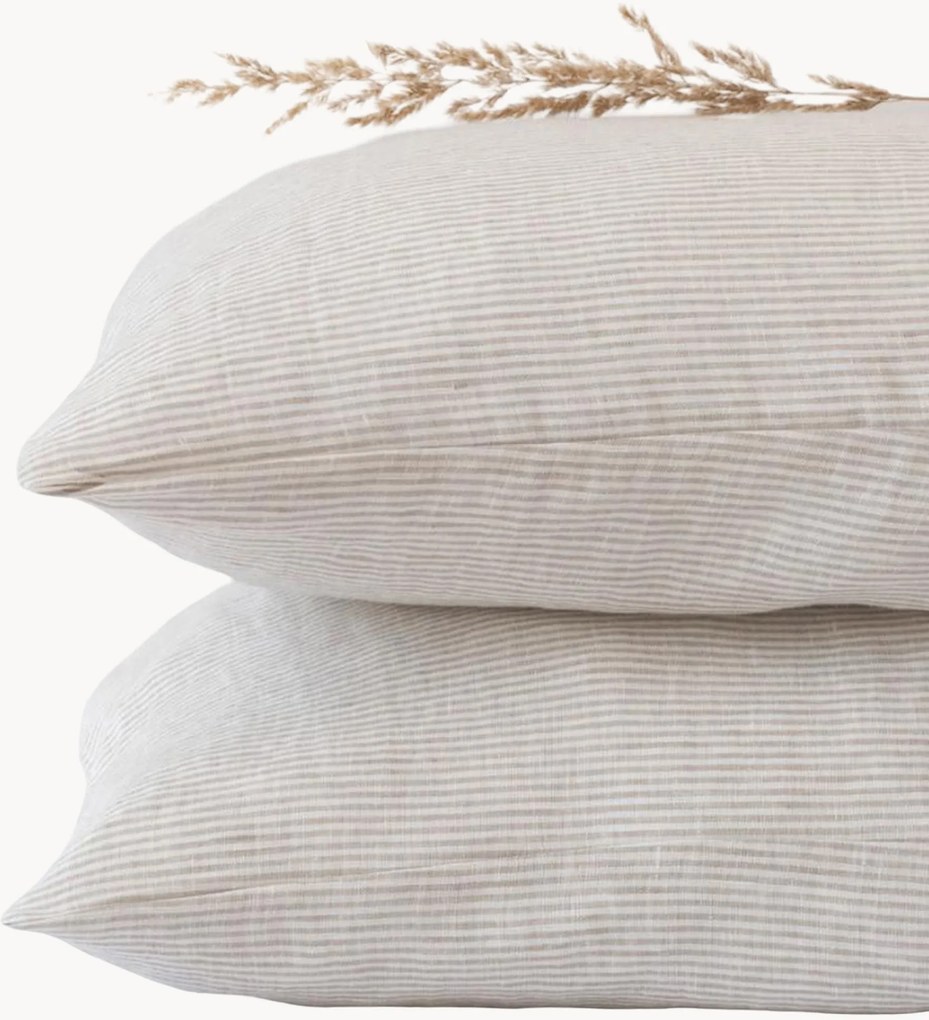 Copricuscino in lino Natural Stripes
