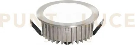 Incasso led fusion nikel 5w 400lm 4000k 7x3,2cm in alluminio