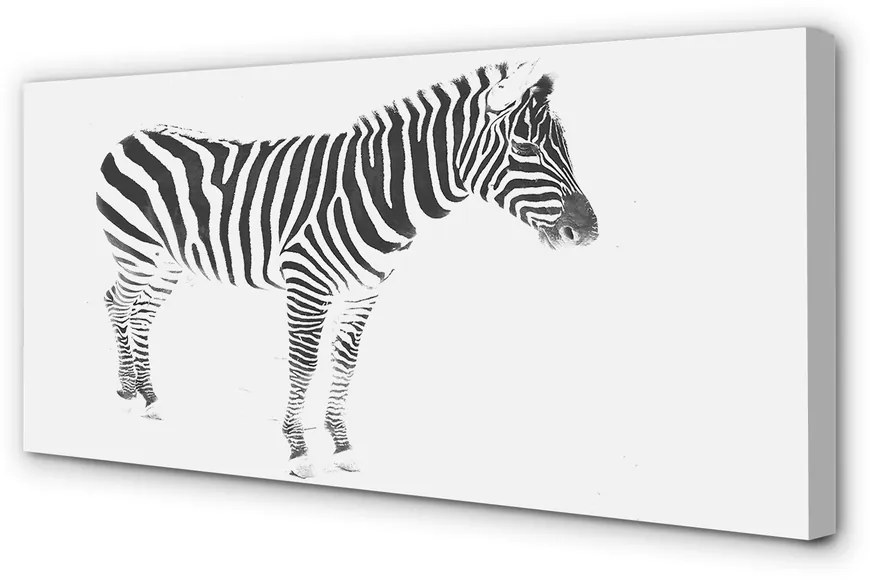 Quadro su tela Zebra dipinta 100x50 cm