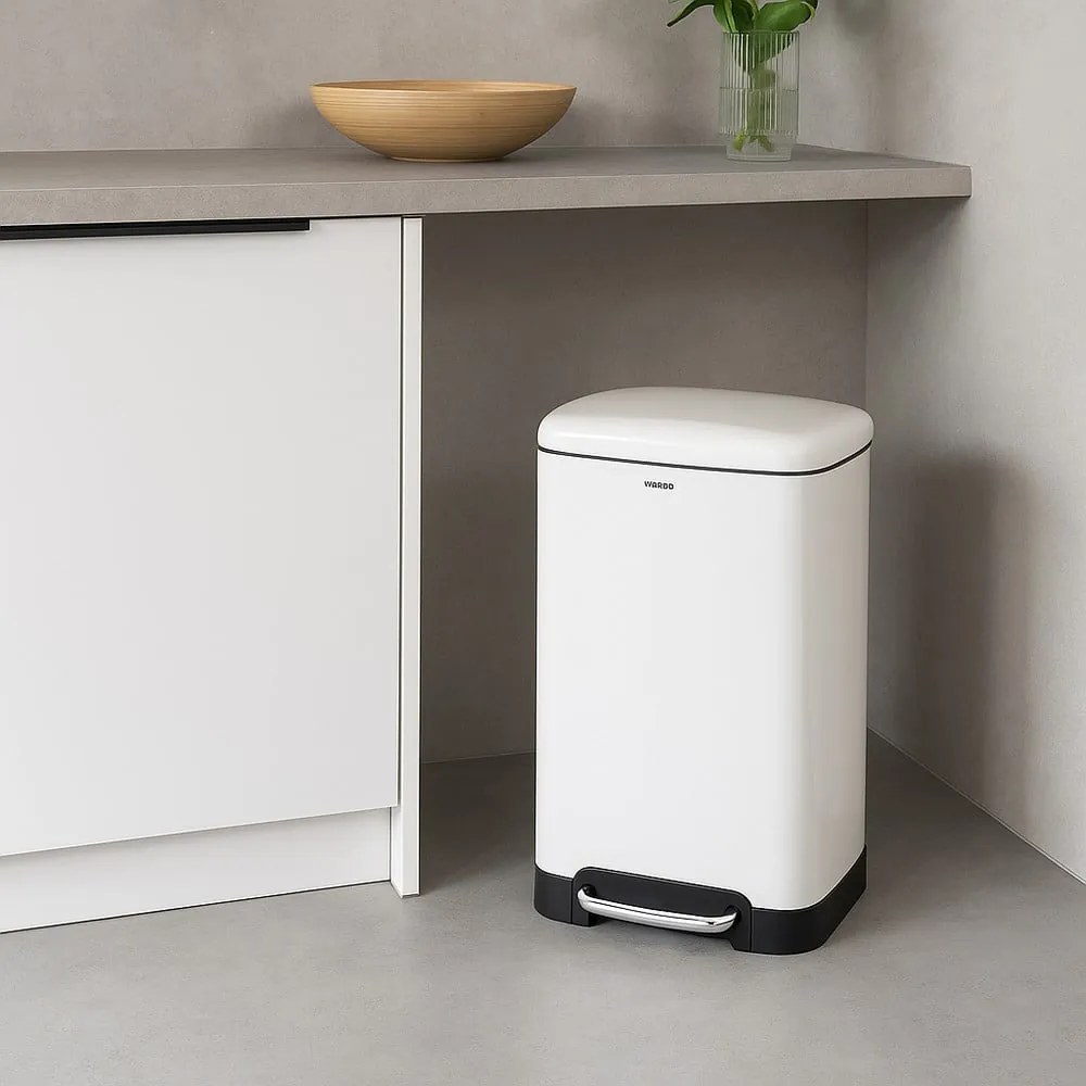 Cestino a pedale bianco , 30 l - Wenko