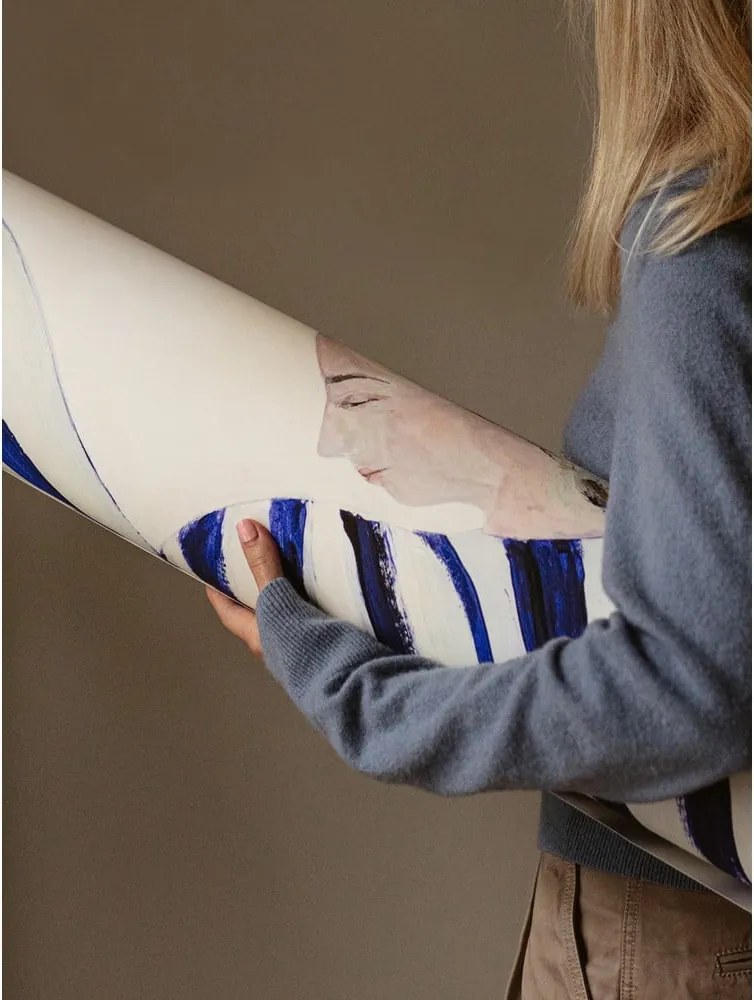 Poster 50x70 cm Blue Stripe at Concorde – Sofia Lind – The Poster Club