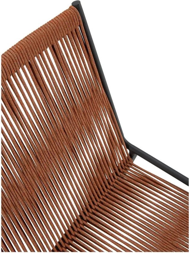 Sedie da pranzo in set color terracotta in metallo impilabili 2 pz Emily – Marckeric