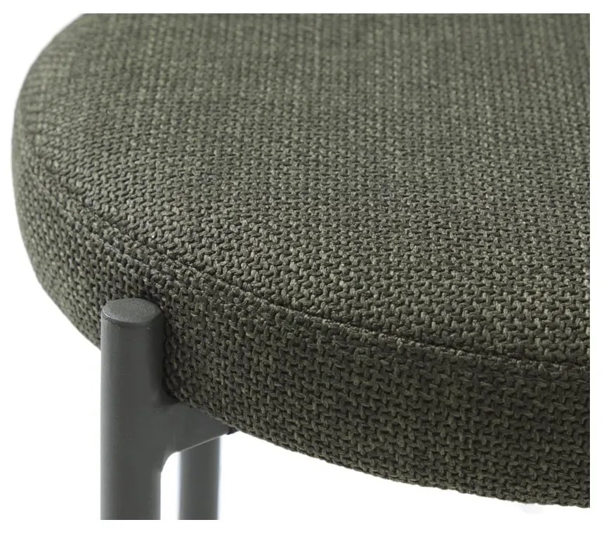 Sgabello color kaki in metallo impilabile Pelican – Unique Furniture