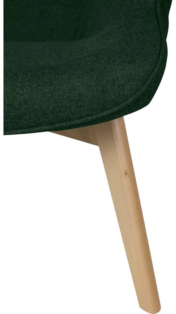 Poltrona con poggiapiedi verde scuro Niko – Ropez