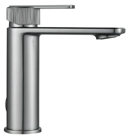 Rubinetto per lavabo a canna media Neo cromato opaco SENSEA H 15.55 cm