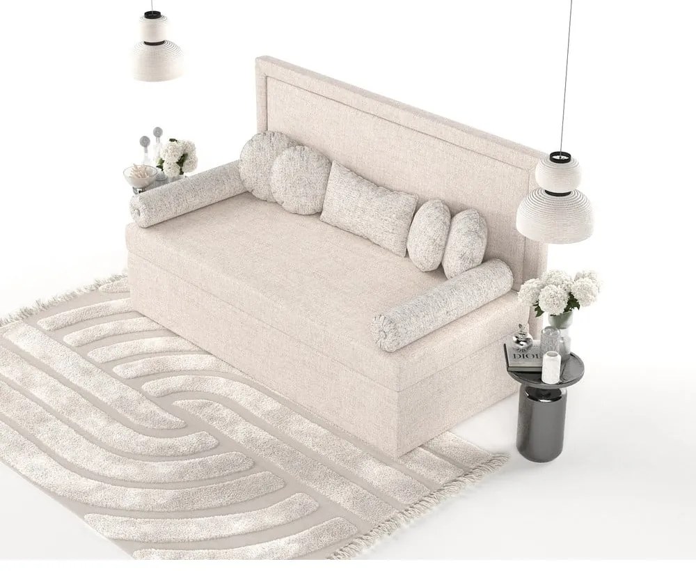 Letto singolo imbottito beige 80x200 cm Scala - Maison de Rêve