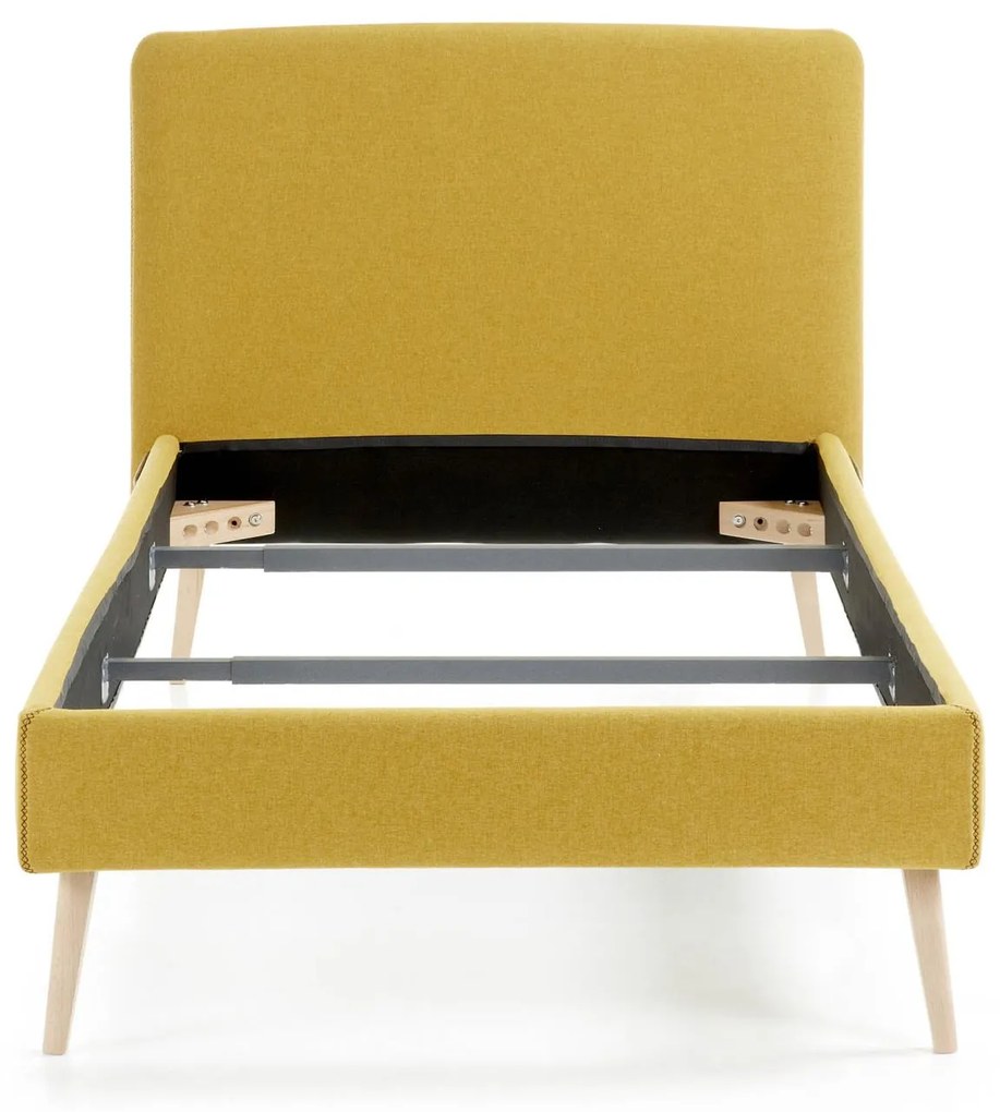 Kave Home - Fodera per letto Dyla senape per materasso da 90 x 190 cm