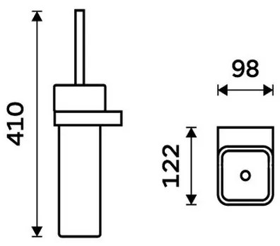 NIMCO NKC 30094K-90 - Scopino a parete NIKAU bianco/opaco nero