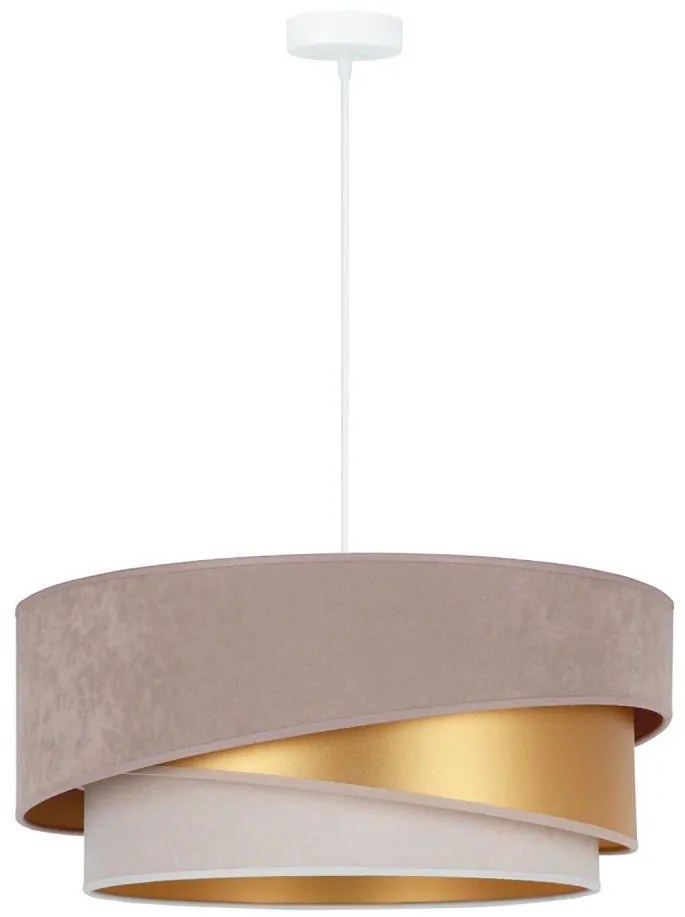 Duolla - Lampadario a sospensione con filo KOBO 1xE27/15W/230V diametro 45 cm beige/oro/color crema